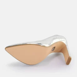 Shop BUFFALO Jolie Escarpins Vegan Snake Silver Argent