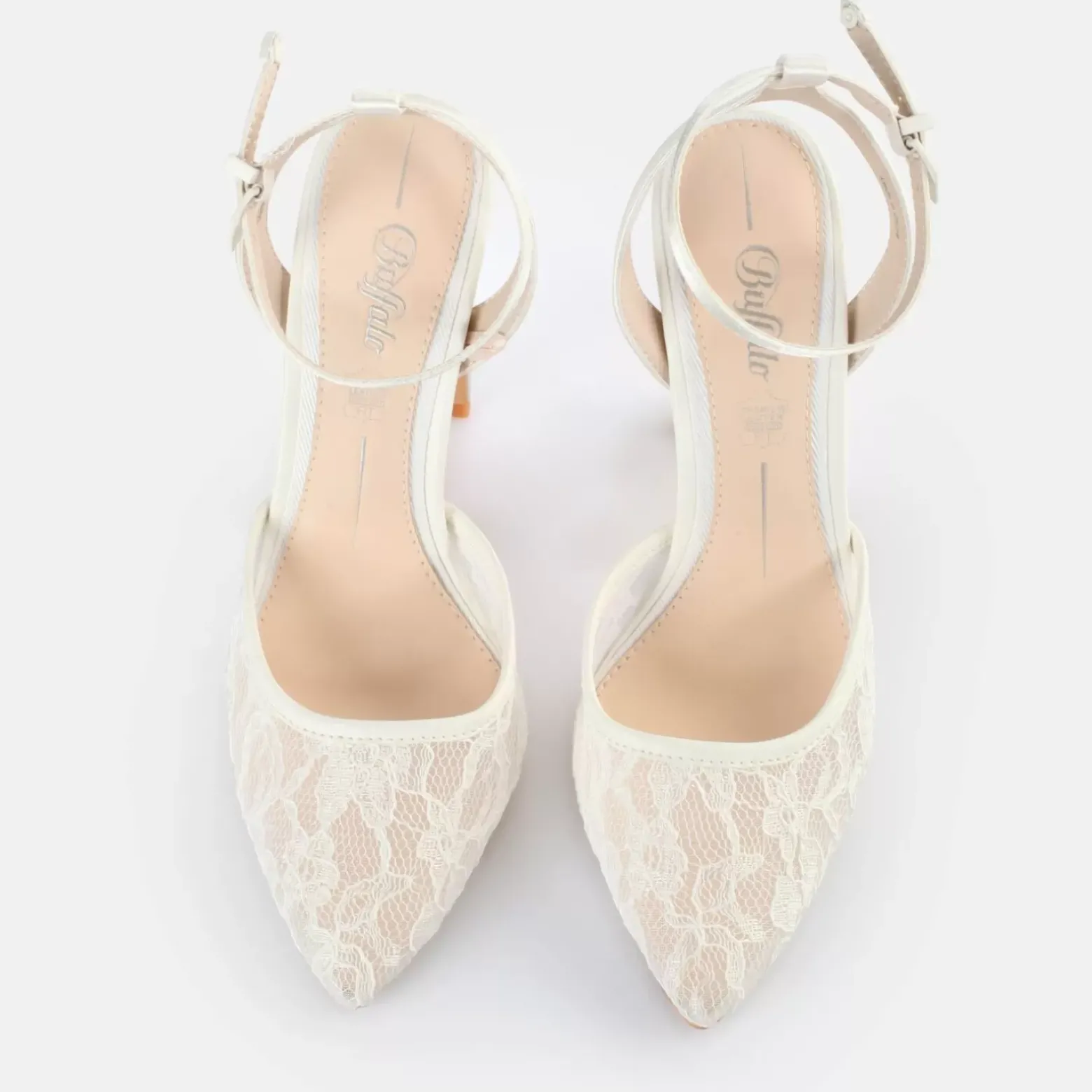 Cheap BUFFALO Judy Vamp Sandales A Talon Blanc