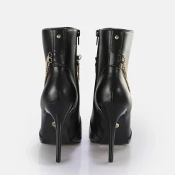Clearance BUFFALO Juliet Chain Ankleboot Bottines Vegan Noir
