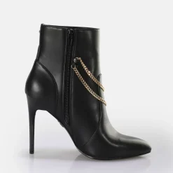 Clearance BUFFALO Juliet Chain Ankleboot Bottines Vegan Noir