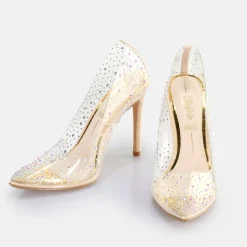 Best Sale BUFFALO Juliette Diamond Escarpins Vegan Transparent/ Creme