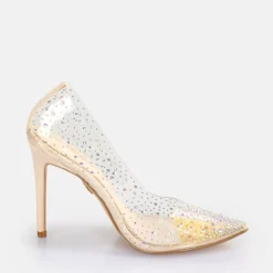 Best Sale BUFFALO Juliette Diamond Escarpins Vegan Transparent/ Creme