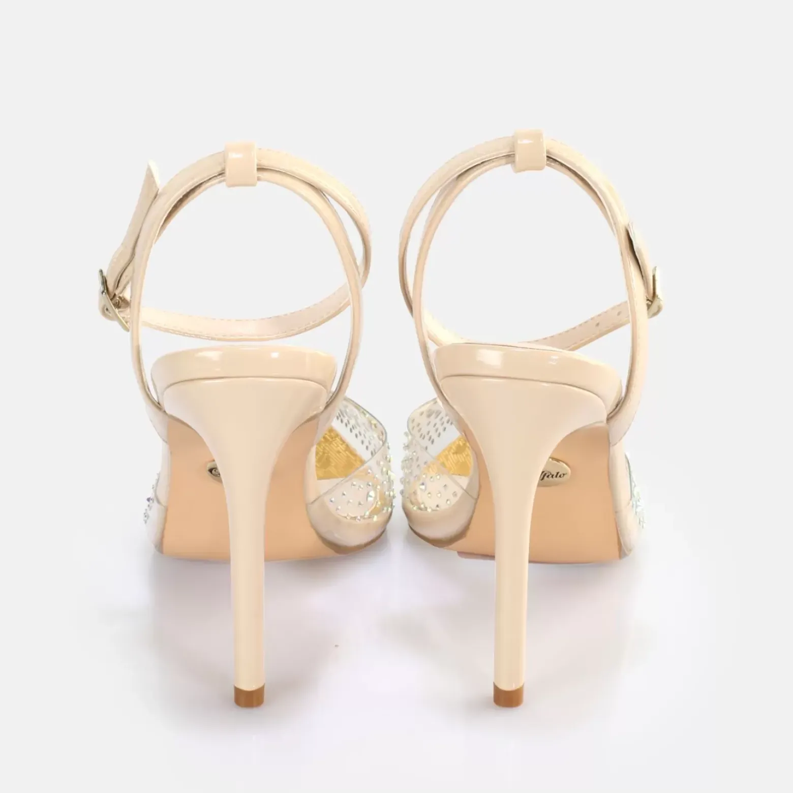 Flash Sale BUFFALO Juliette Glam Sandales A Talon Vegan Transparent/ Creme