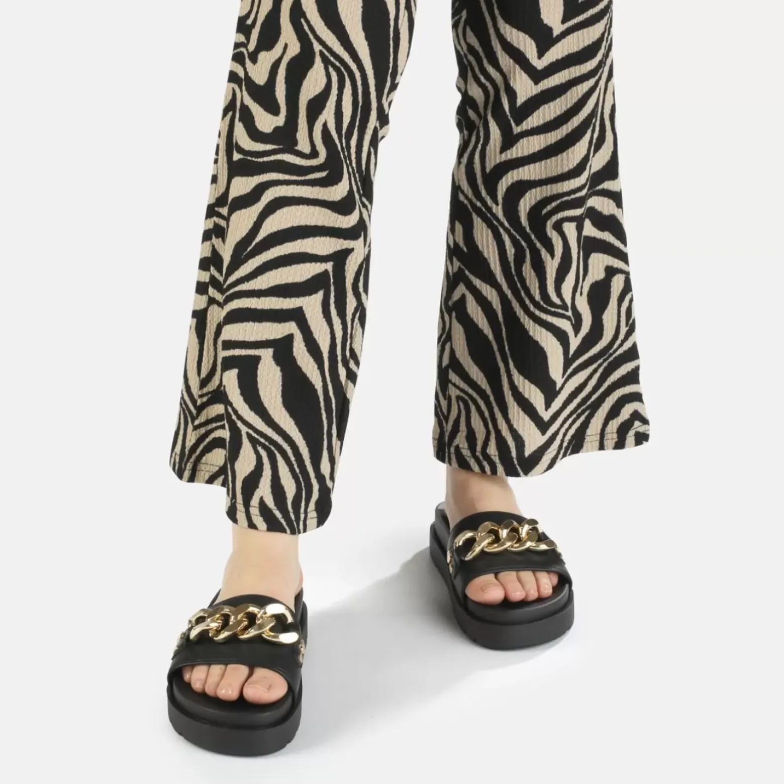 Clearance BUFFALO Lake Quilt Sandales A Plateforme Veganes Noir