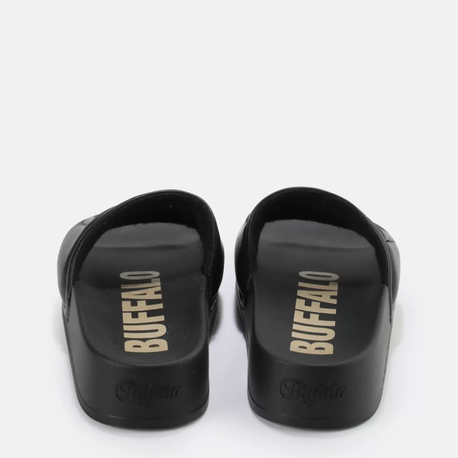 Clearance BUFFALO Lake Quilt Sandales A Plateforme Veganes Noir