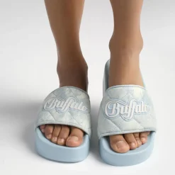 Best BUFFALO Lake Soft Claquettes De Piscine A Plateforme Veganes Ciel Bleu