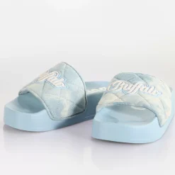 Best BUFFALO Lake Soft Claquettes De Piscine A Plateforme Veganes Ciel Bleu