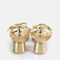 Hot BUFFALO Lilly Cage Sandales A Talon Veganes D E Or