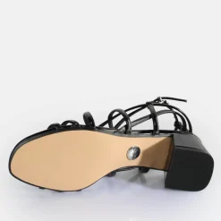 New BUFFALO Lilly Cage Sandales A Talon Veganes Noir