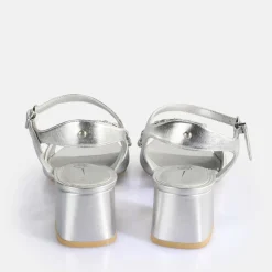 Best Sale BUFFALO Lilly Ice Sandales A Talon Veganese Argent