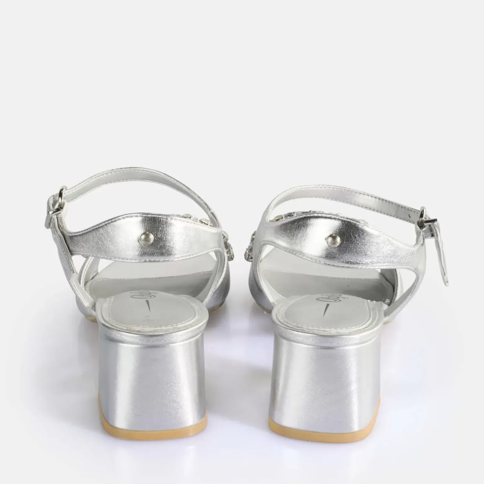 Best Sale BUFFALO Lilly Ice Sandales A Talon Veganese Argent