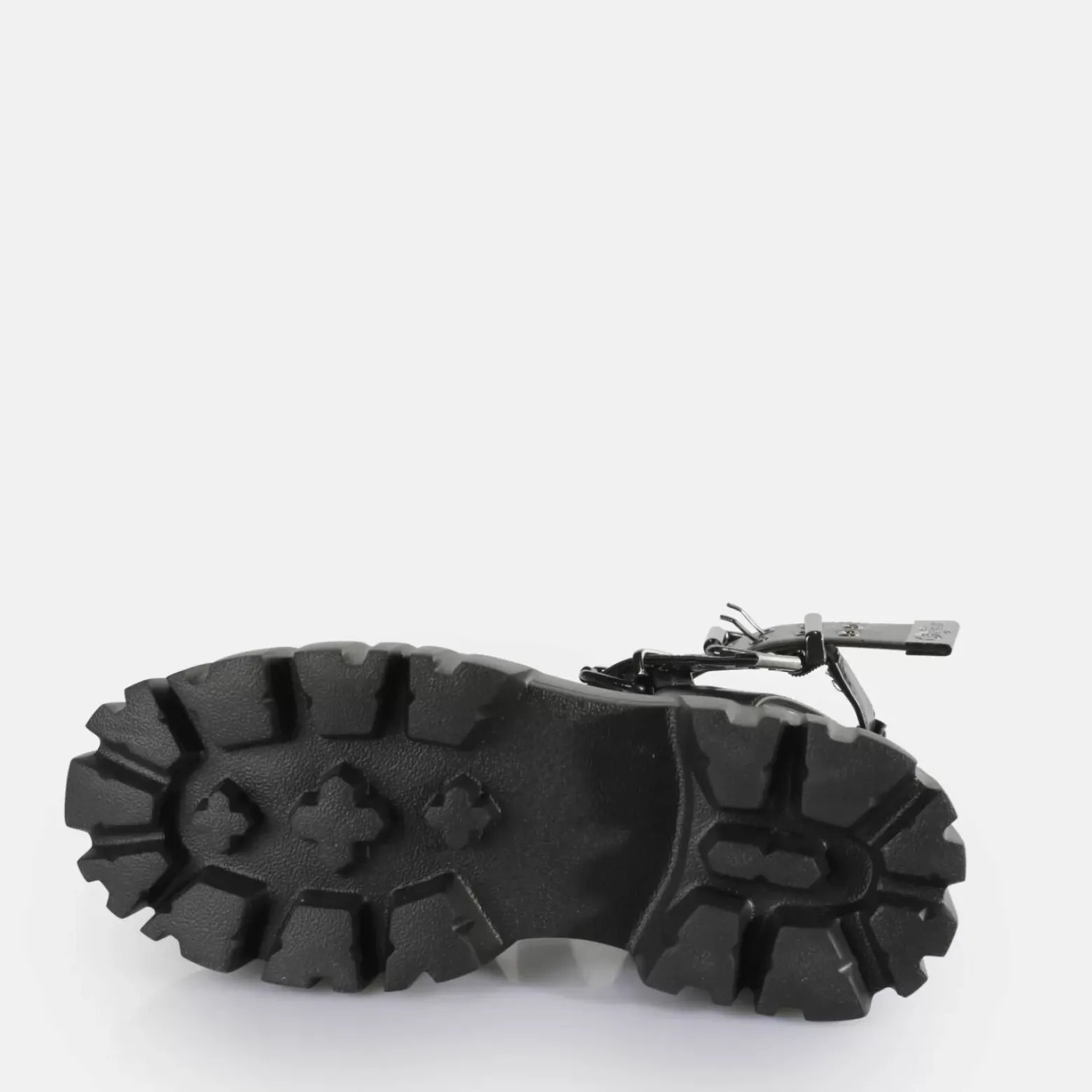 Hot BUFFALO Lion Choker Sandales A Plateforme Veganes Noir