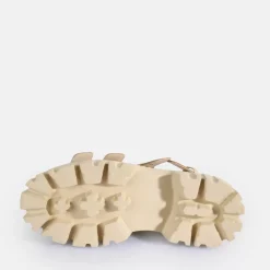 Cheap BUFFALO Lion Hard Sandales A Plateforme Veganes Creme