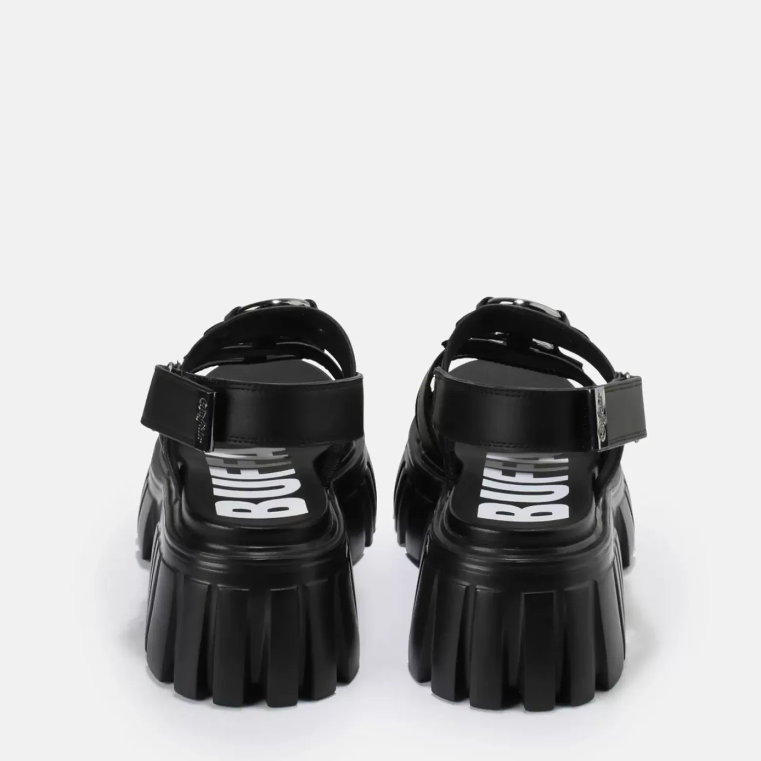 Sale BUFFALO Lion Pierce Sandales A Plateforme Veganes Noir