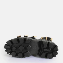 Discount BUFFALO Lion Teeth Sandales A Plateforme Veganes Noir