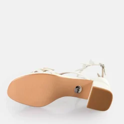 Outlet BUFFALO Lucy Butterfly Sandales A Talon Blanc