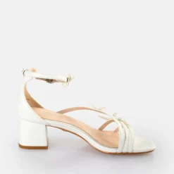 Outlet BUFFALO Lucy Butterfly Sandales A Talon Blanc
