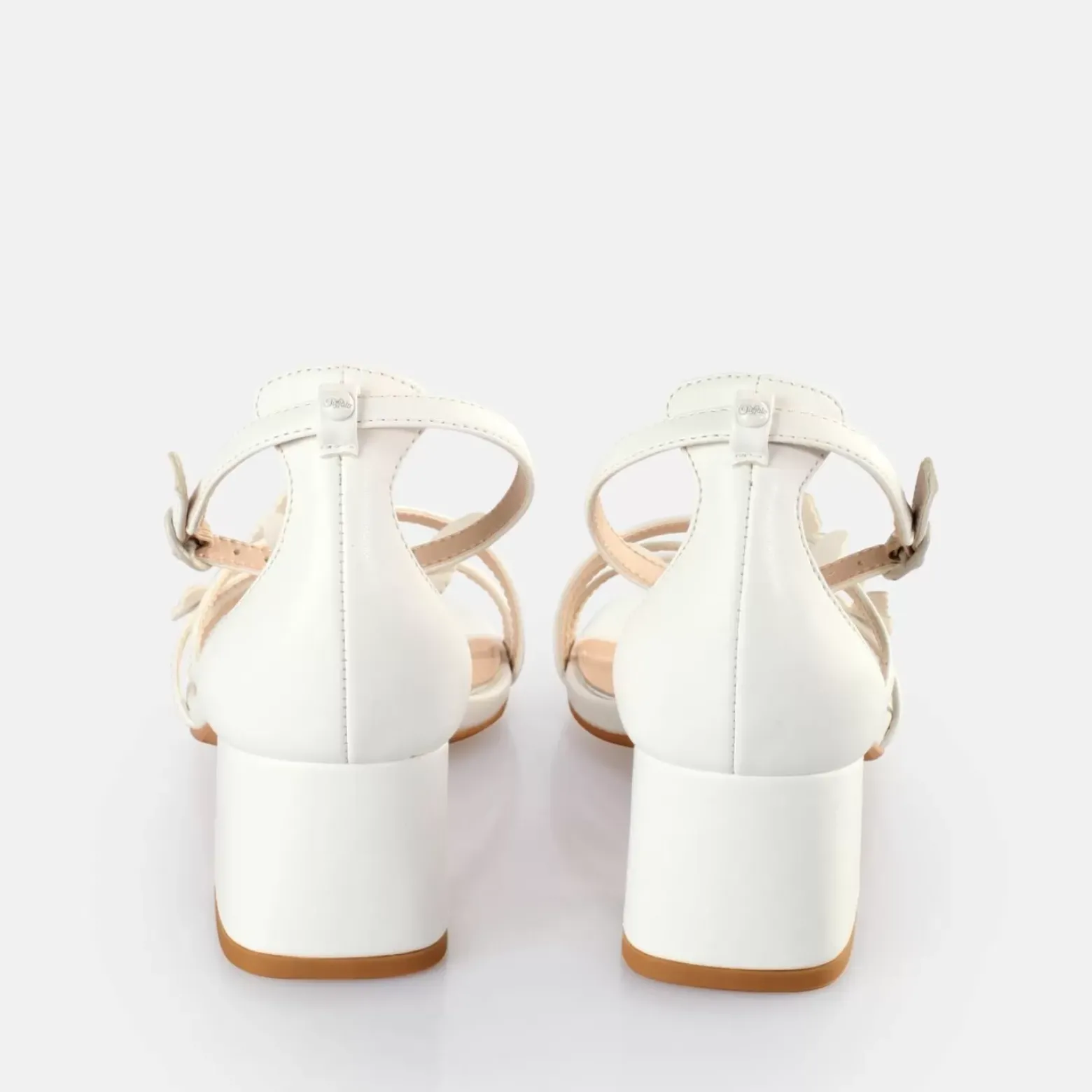 Outlet BUFFALO Lucy Butterfly Sandales A Talon Blanc