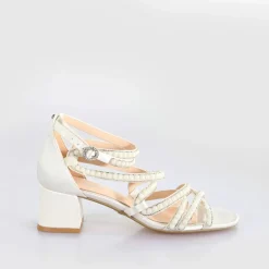 Flash Sale BUFFALO Lucy Shine Sandales A Talon Ivoire No_Color