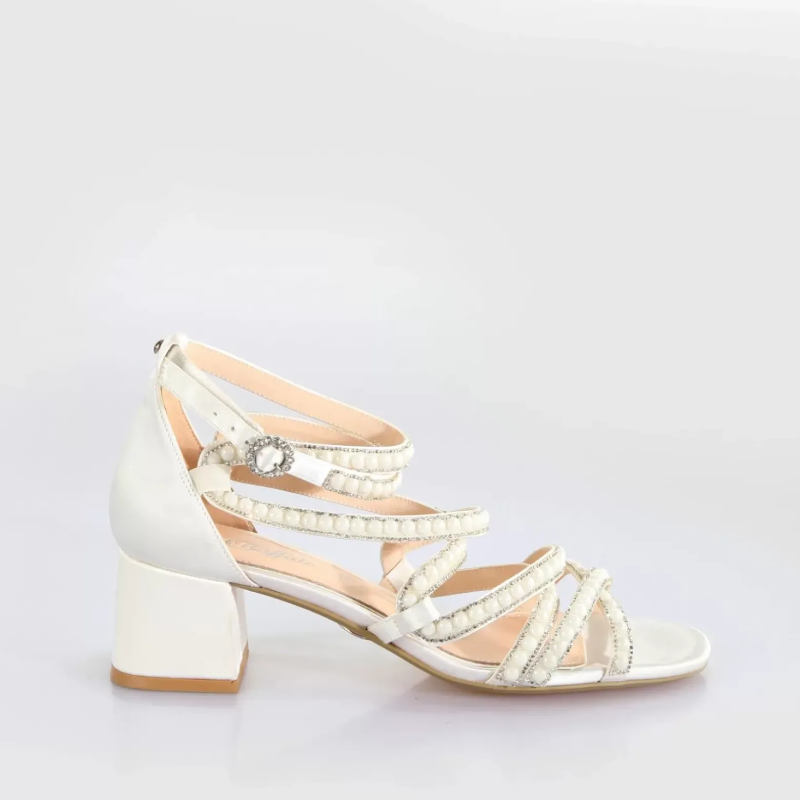 Flash Sale BUFFALO Lucy Shine Sandales A Talon Ivoire No_Color