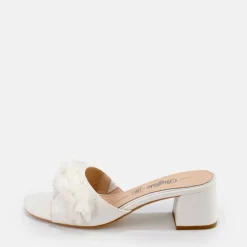 New BUFFALO Luna Bloom Sandales Ivoire Blanc