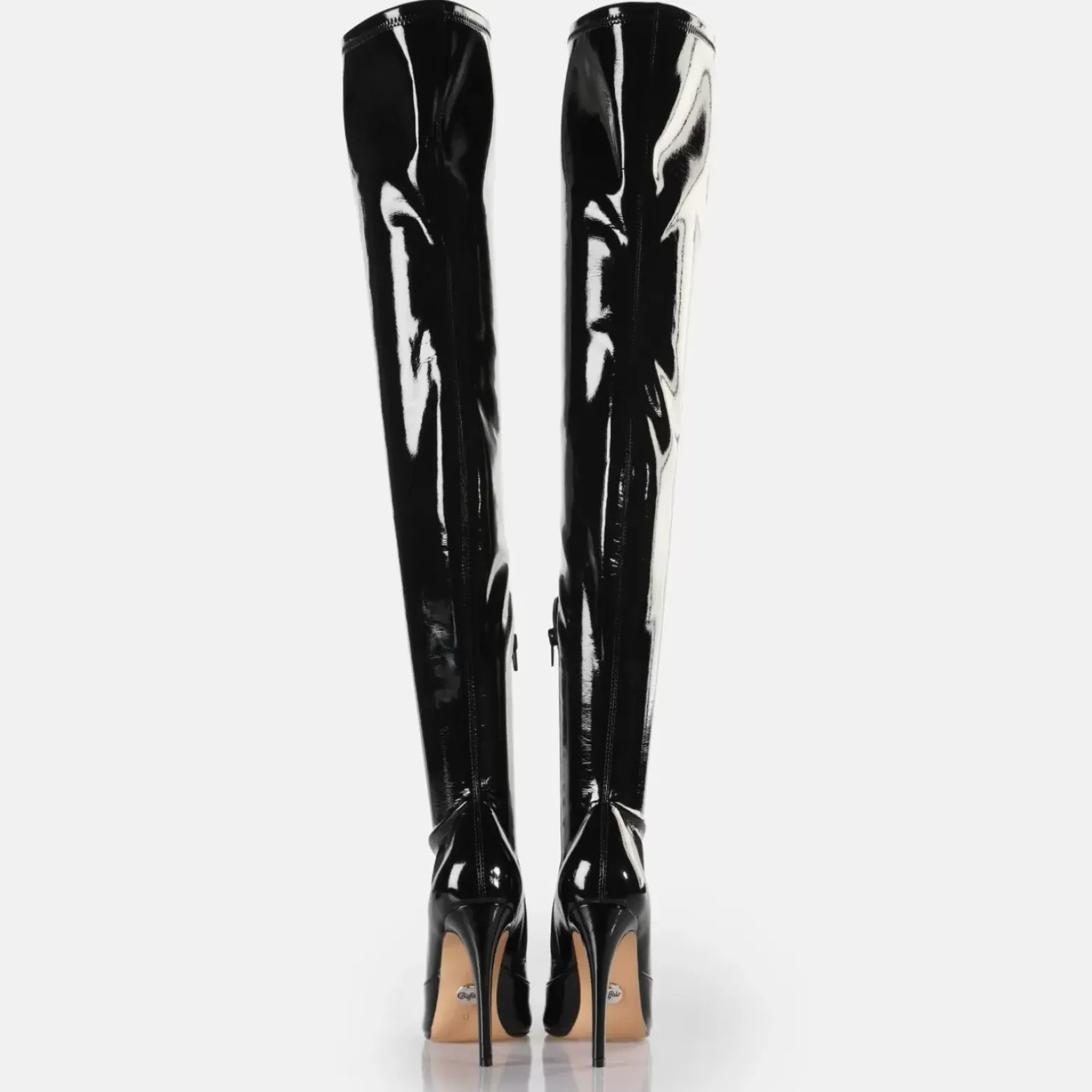 Clearance BUFFALO Marjorie Overknee Mid Bottes Vegan Noir