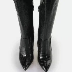 Store BUFFALO Marjorie Overknee Mid Bottes Vegan Noir