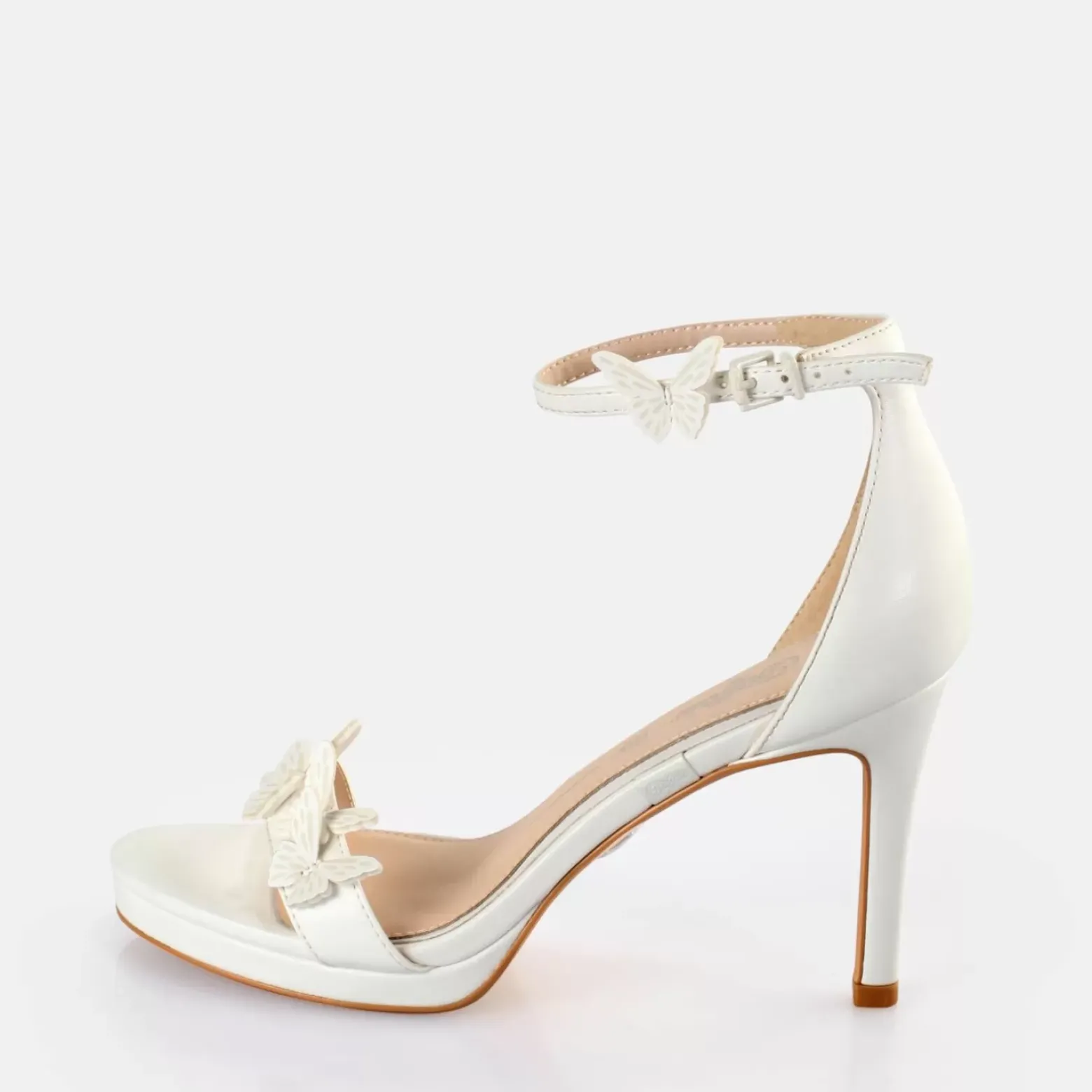 Best Sale BUFFALO Mary Butterfly Sandales A Talon Blanc