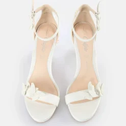 Best Sale BUFFALO Mary Butterfly Sandales A Talon Blanc