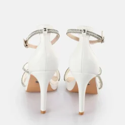 Best Sale BUFFALO Mary Shine Sandales A Talon Blanc