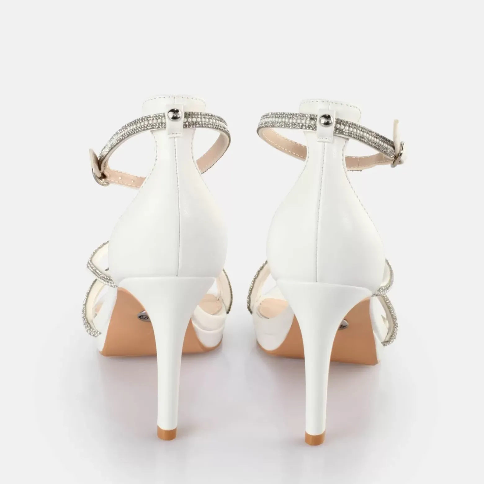 Best Sale BUFFALO Mary Shine Sandales A Talon Blanc