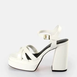 New BUFFALO May Donna Sandales A Talon Veganes Blanc