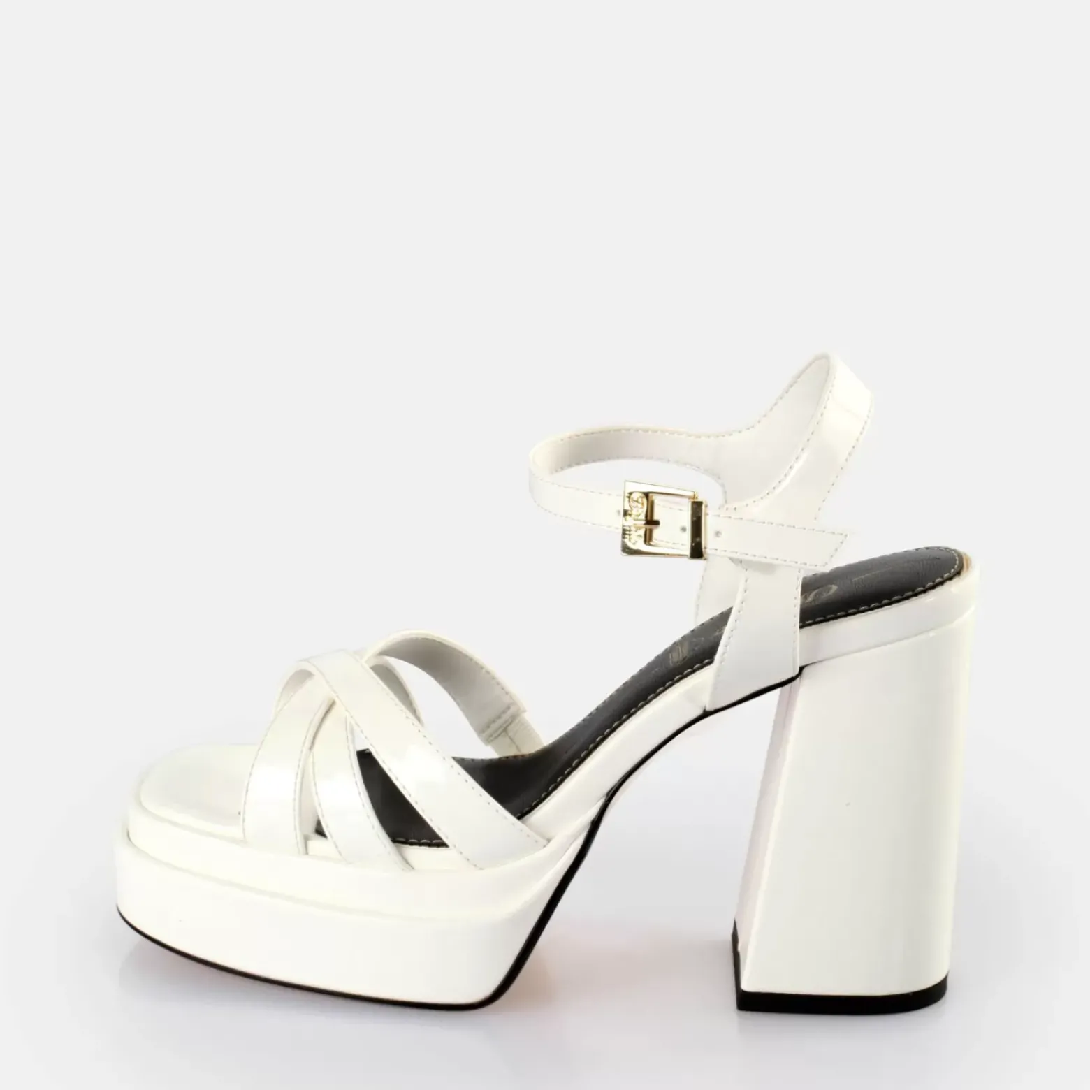 New BUFFALO May Donna Sandales A Talon Veganes Blanc