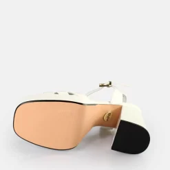 New BUFFALO May Donna Sandales A Talon Veganes Blanc