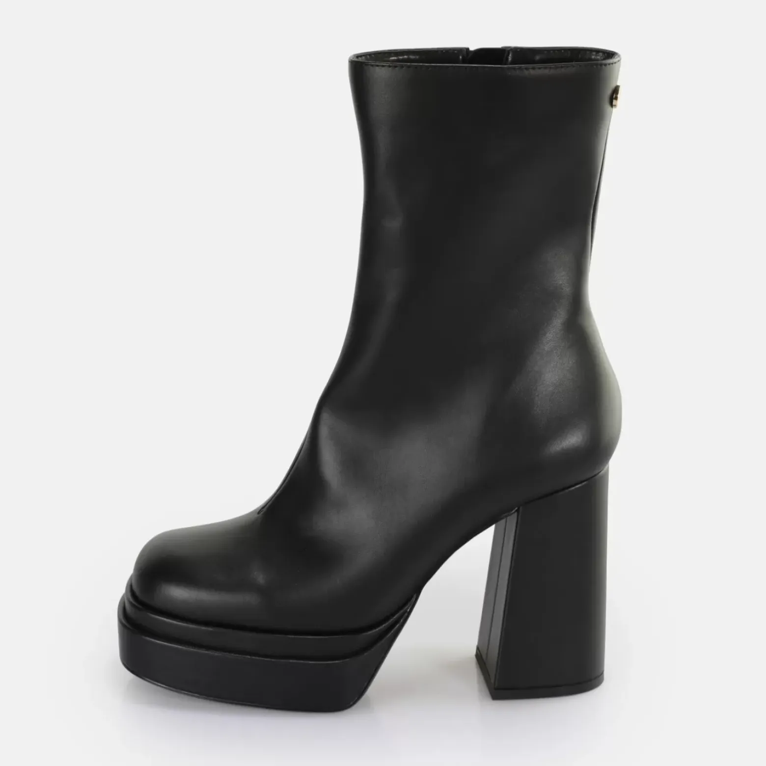 Fashion BUFFALO May Zip Boot Mid Bottines Vegan Noir