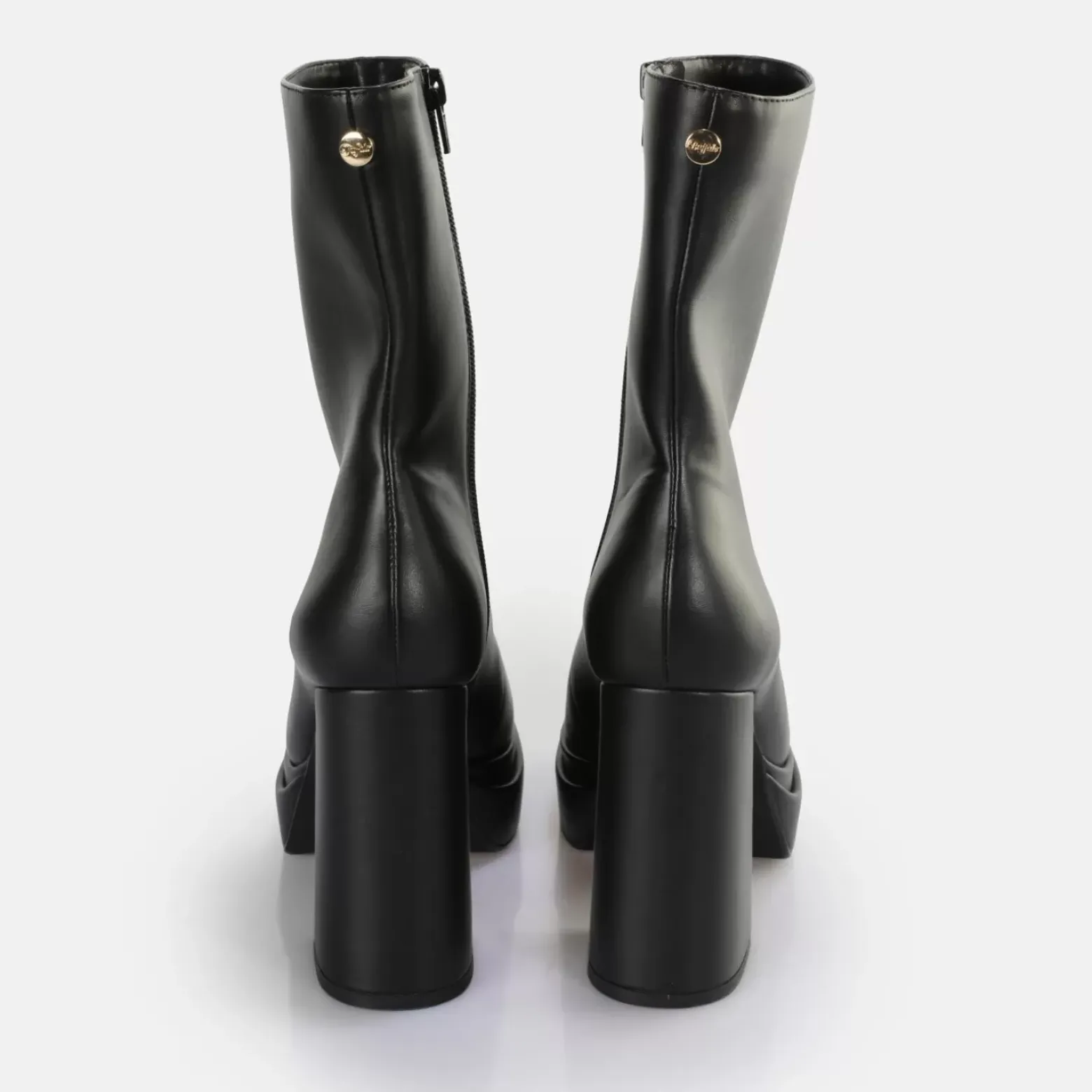 Fashion BUFFALO May Zip Boot Mid Bottines Vegan Noir