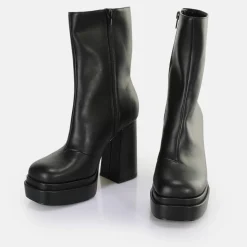 Fashion BUFFALO May Zip Boot Mid Bottines Vegan Noir