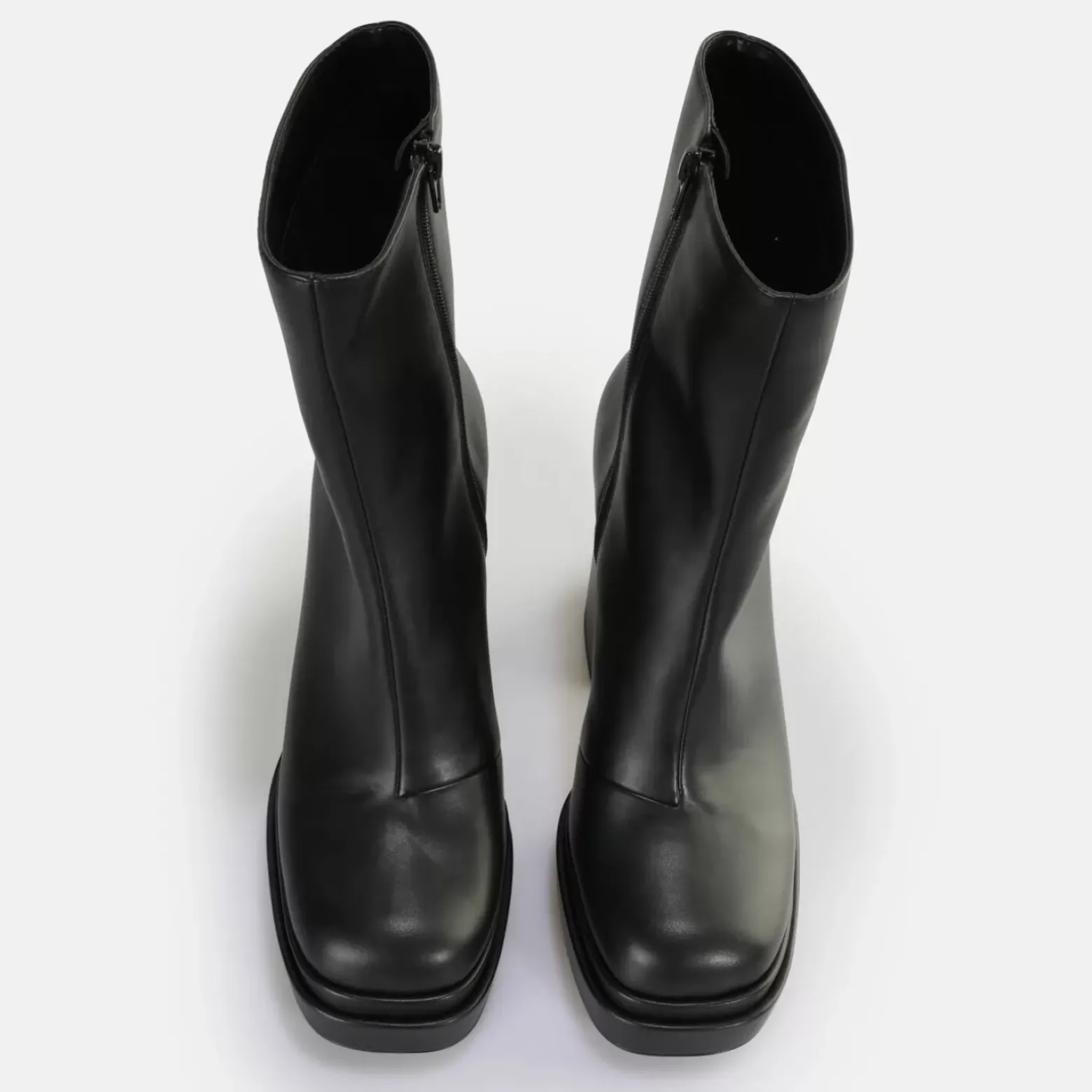 Fashion BUFFALO May Zip Boot Mid Bottines Vegan Noir