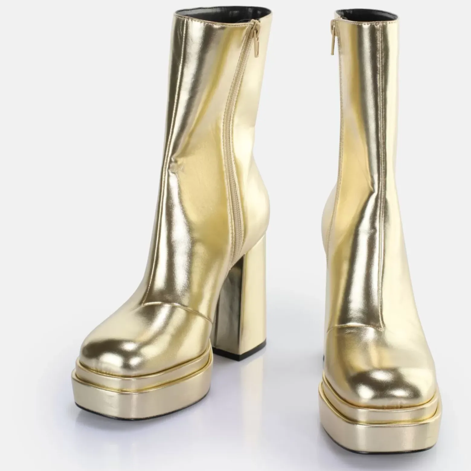 Flash Sale BUFFALO May Zip Boot Mid Bottines Vegan Or