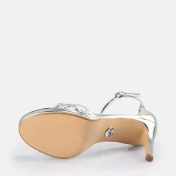 Cheap BUFFALO Melissa 2 Sandales A Talon Vegan Silver Argent