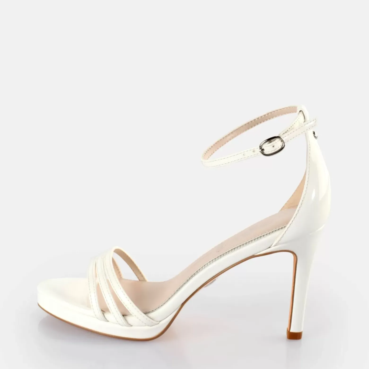 Best Sale BUFFALO Melissa 2 Sandales A Talon Veganes Blanc