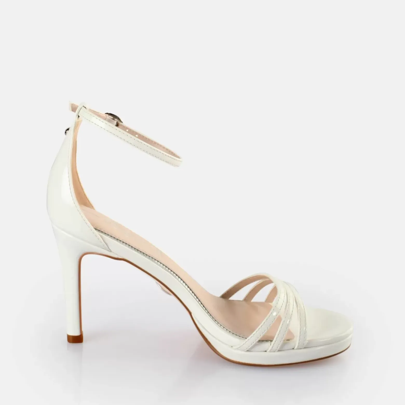 Best Sale BUFFALO Melissa 2 Sandales A Talon Veganes Blanc