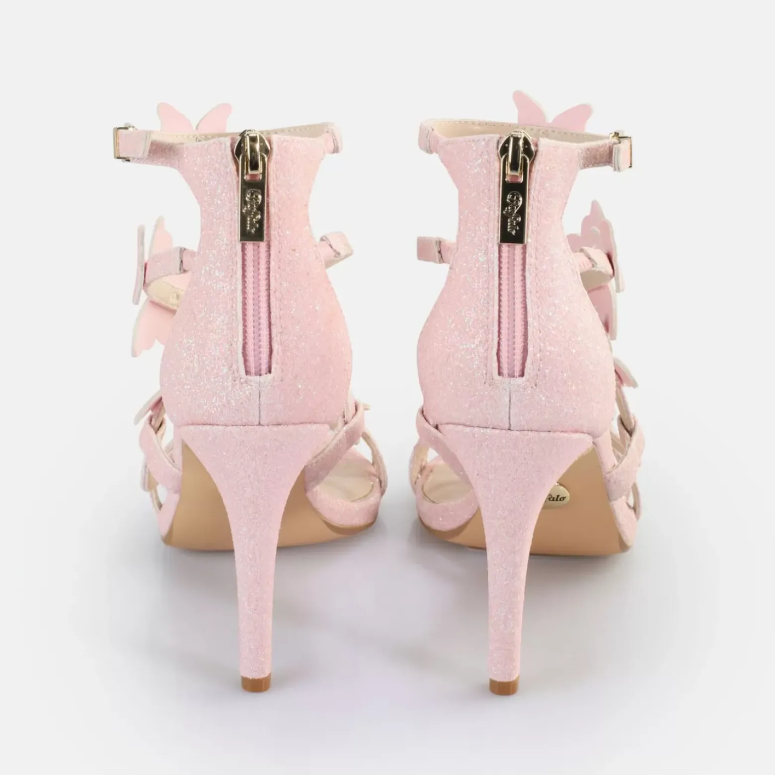 Fashion BUFFALO Miranda Butterfly Sandales A Talon Veganes Rose