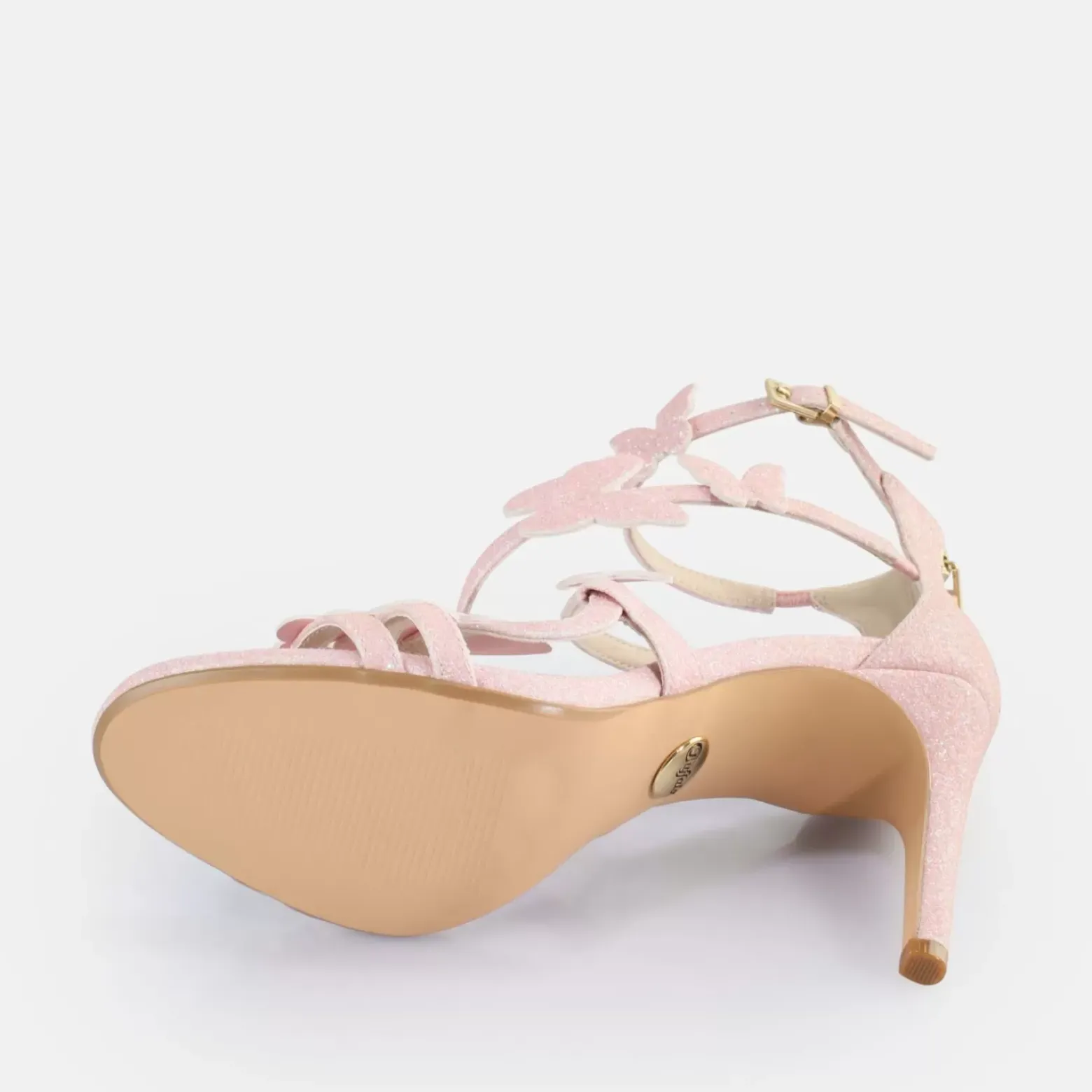 Fashion BUFFALO Miranda Butterfly Sandales A Talon Veganes Rose