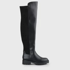 Shop BUFFALO Mireya Bottes Au-Dessus Du Genou Veganes Noir