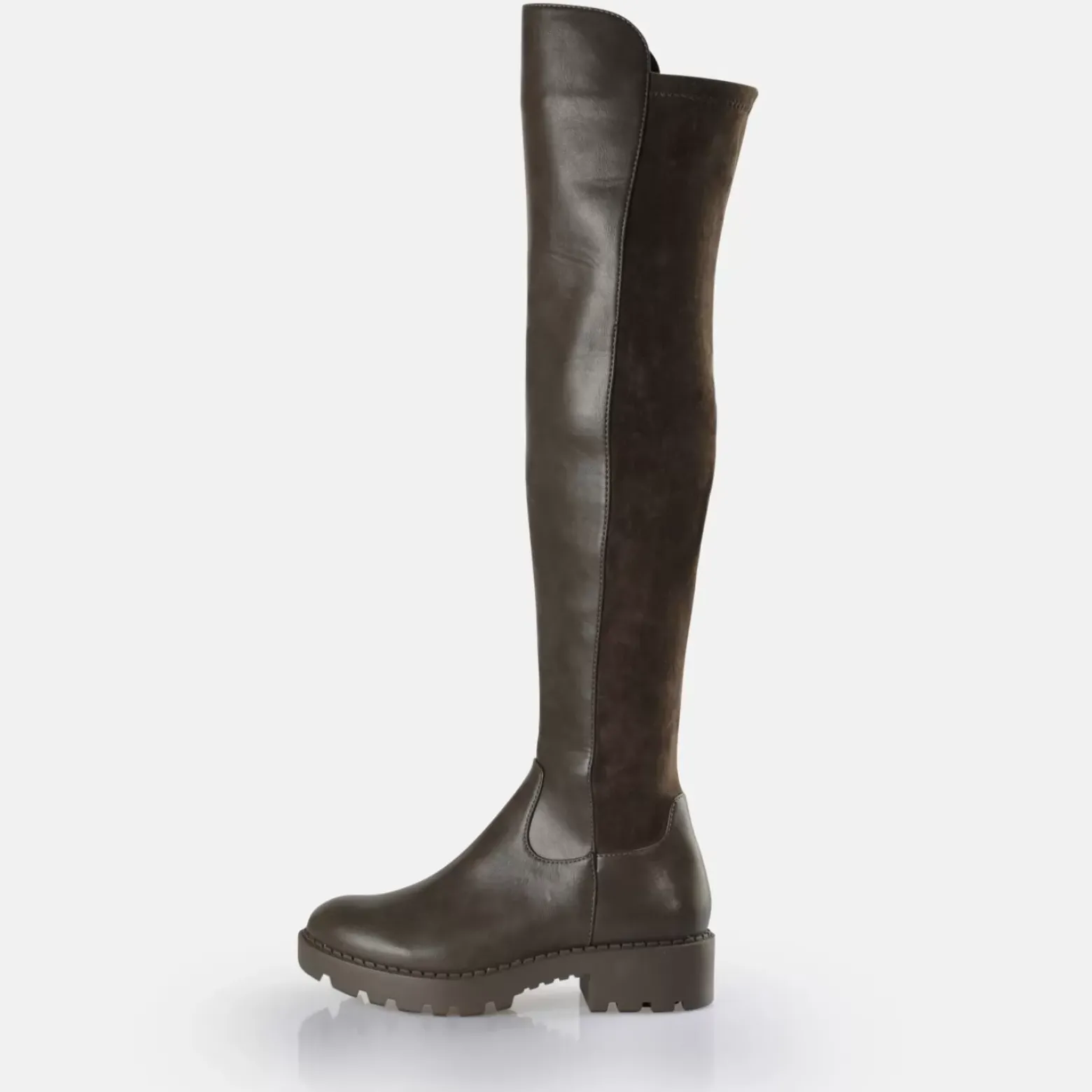 Store BUFFALO Mireya Overknee Bottes Vegan Taupe