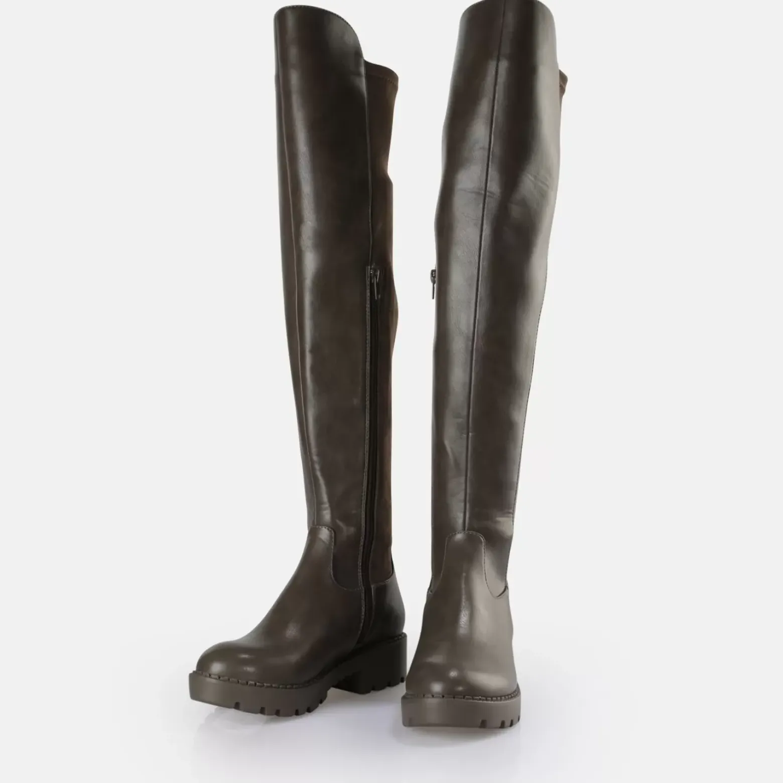 Store BUFFALO Mireya Overknee Bottes Vegan Taupe