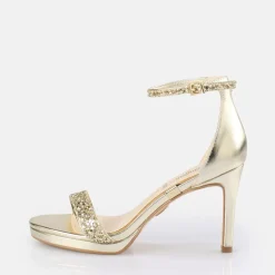 Sale BUFFALO Monroe 2 Sandales A Talon Vegan Gold Or