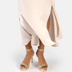 Sale BUFFALO Monroe 2 Sandales A Talon Vegan Gold Or