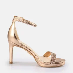 Outlet BUFFALO Monroe 2 Sandales A Talon Copper Metallic Copper